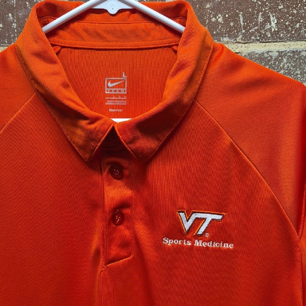 Virginia Tech men's sports medicine large polo nike team ORANGE